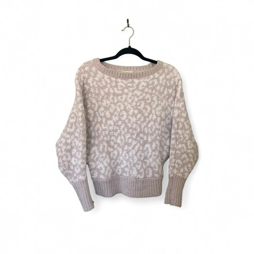 Jessica Simpson Soft‎ Cream & Beige Leopard Pint Sweater